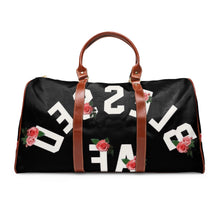 Load image into Gallery viewer, BlessedAF Waterproof Travel Bag — 'Blessed and Fearless' Reversible Duffle for Travel & Gym
