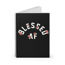 Load image into Gallery viewer, BlessedAF flower Spiral Notebook - Ruled Line