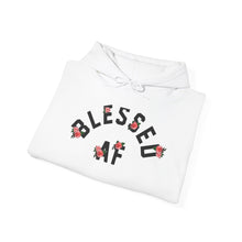 Load image into Gallery viewer, White blessedAF Floral hoodie
