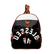 Load image into Gallery viewer, BlessedAF Waterproof Travel Bag — 'Blessed and Fearless' Reversible Duffle for Travel &amp; Gym
