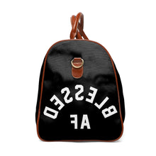 Load image into Gallery viewer, Waterproof Travel Duffel Bag — "Human AF" Empowerment Design
