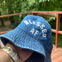 Load image into Gallery viewer, Pre order BlessedAF denim bucket.
