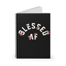 Load image into Gallery viewer, BlessedAF flower Spiral Notebook - Ruled Line
