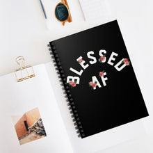 Load image into Gallery viewer, BlessedAF flower Spiral Notebook - Ruled Line

