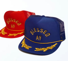 Load image into Gallery viewer, BlessedAF Daddy hat blue.
